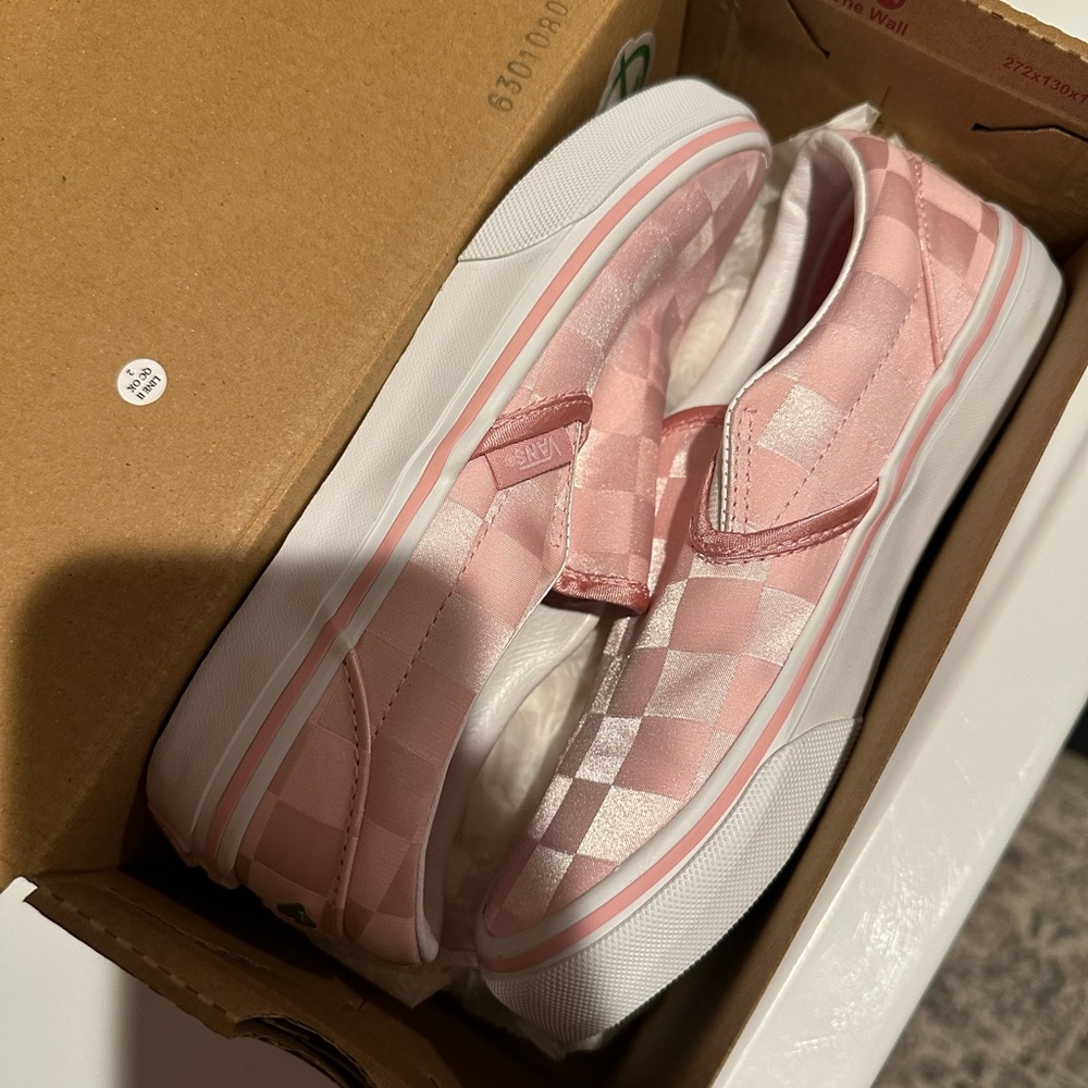 Vans Kids Pink Checkered Sneakers